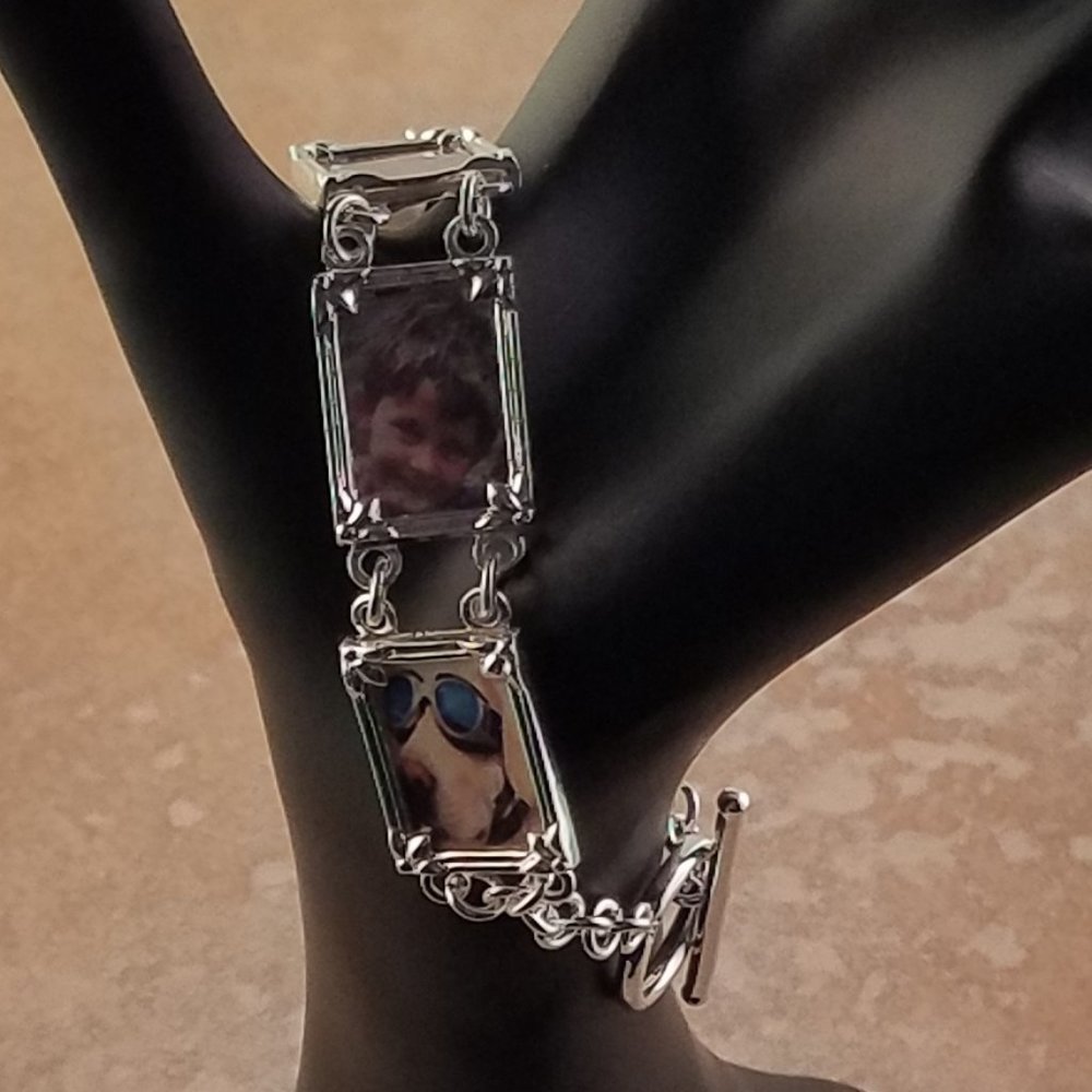 Sterling 925 Silver Bracelet Add a Picture - Picture 3 of 8